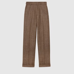 Wool wide leg pant