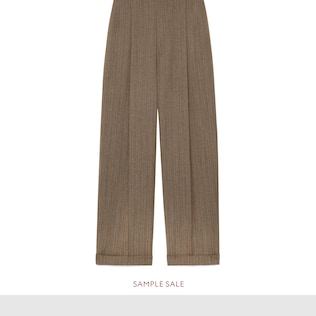 Cuffed herringbone pant