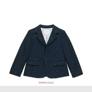 Children's symbols jacquard cotton jacket