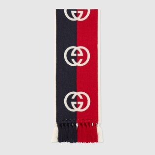 Children's Interlocking G wool scarf