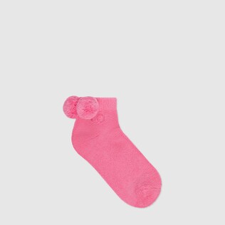Cotton socks with pom-pom