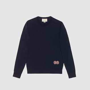 Wool sweater with GG