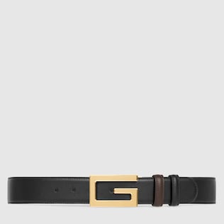 Reversible belt with Square G buckle