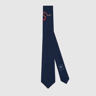 Kingsnake underknot silk tie