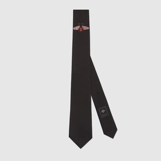 Bee underknot silk tie