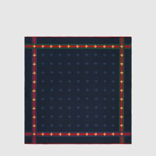 Bee pattern silk pocket square