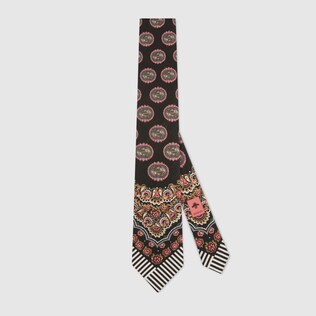 Interlocking G paisley print tie