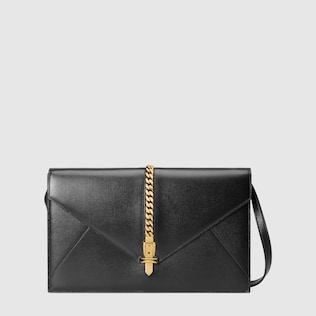 gucci leather clutch bag