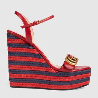 Women's espadrille sandal with Double G