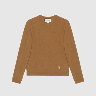 Felted wool V-neck sweater