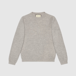 Felted wool sweater with GG