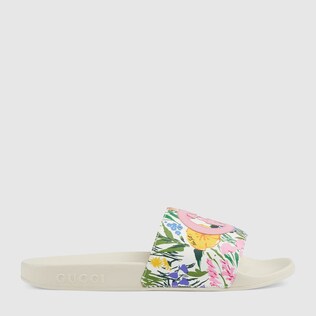 saks gucci flip flops