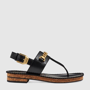 black gucci sandals