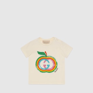 T-shirt crema neonato - GUCCI KIDS - Mancini Junior