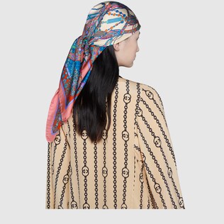 gucci silk head scarf