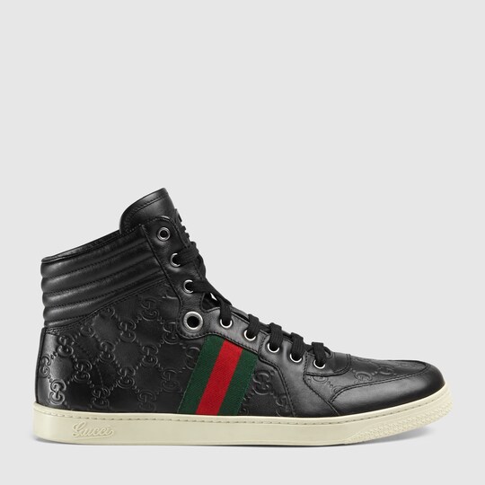 Guccissima leather high-top sneaker - Gucci Men's Sneakers 221825A9L901072