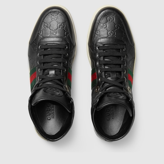 Guccissima leather high-top sneaker - Gucci Men's Sneakers 221825A9L901072