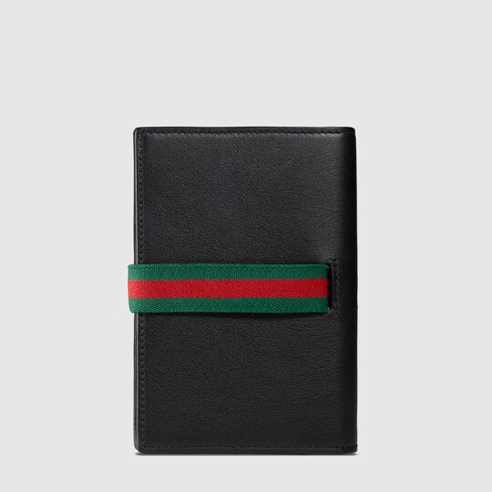 Gucci elastic leather passport case Gucci Men's Wallets & Small