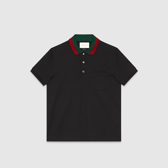 gucci web collar polo shirt