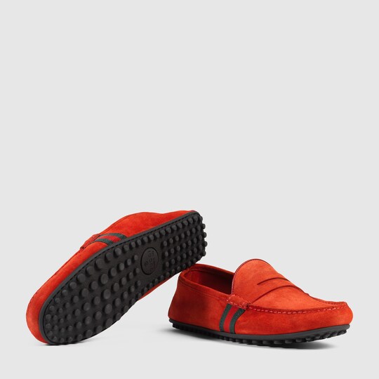 gucci mens driver with web