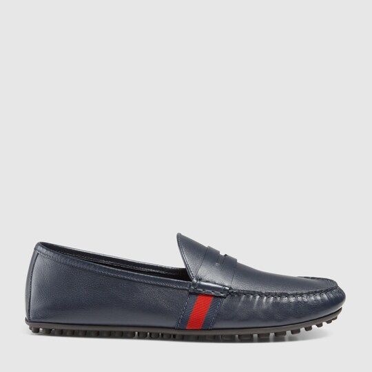 gucci mens driver with web
