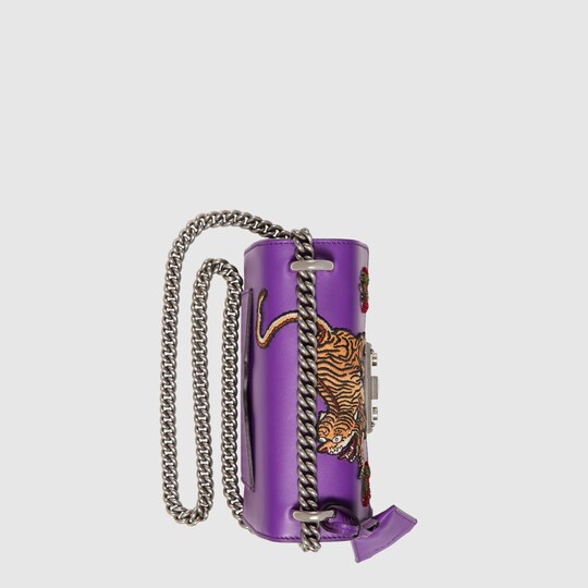 Gucci Women Padlock embroidered shoulder bag 409487CWL3N5273