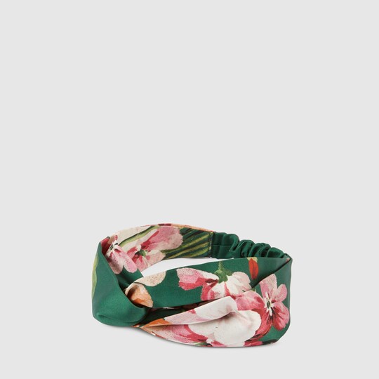 Blooms print silk headband Gucci Women's Headbands 4149543G0403772