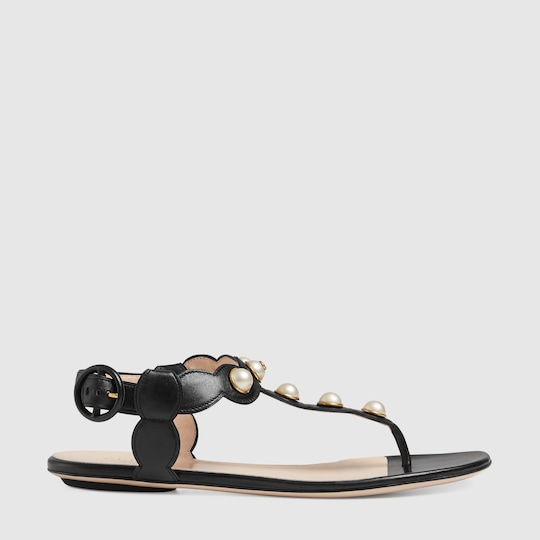 Leather thong sandal Gucci Women's Sandals 424085C9D001000