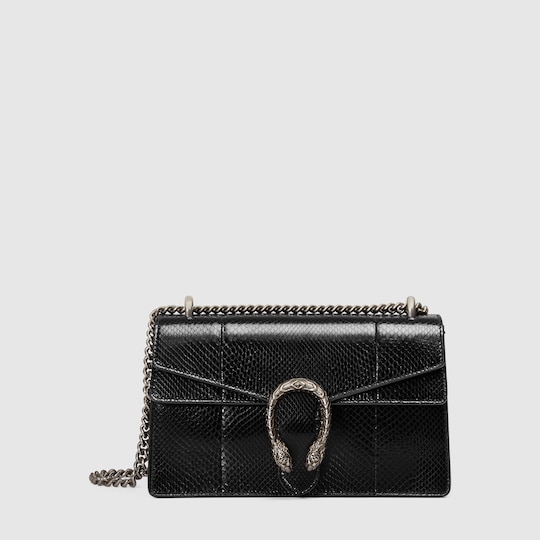Dionysus python shoulder bag — black python — 400249E3K0N1000
