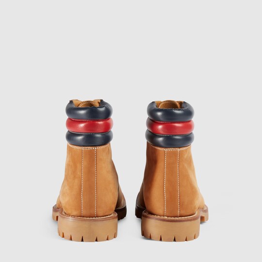 Gucci Men Suede boot with web 429220AIXN02564