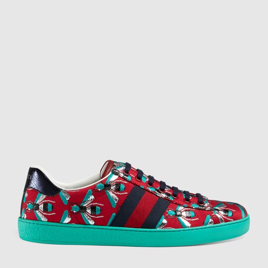 gucci ace bee sneakers mens