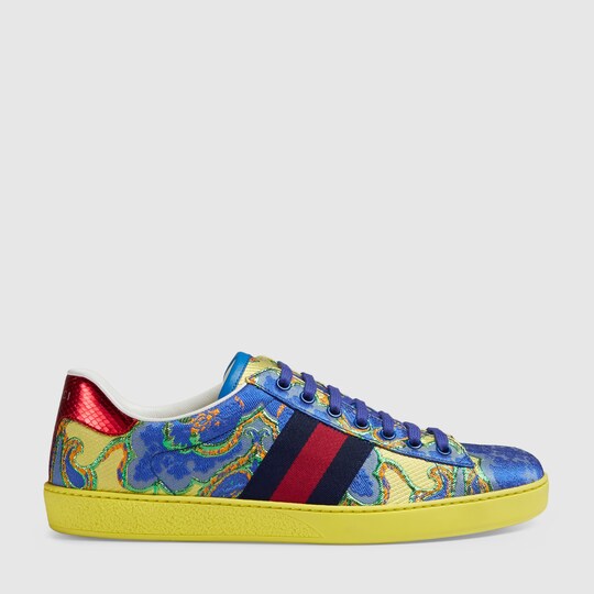 gucci floral sneakers mens