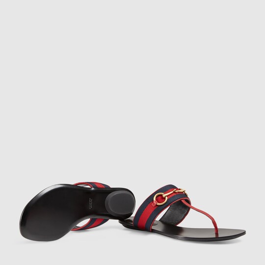 Leather Horsebit thong Gucci Women's Slides & Thongs 435232H90208475