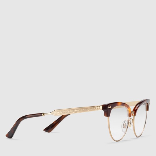 Cat eye glasses Gucci Men's Round & Oval 425123J07702065