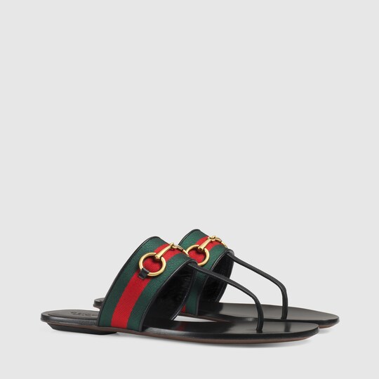 Leather Horsebit thong Gucci Women's Sandals 435232H90208476