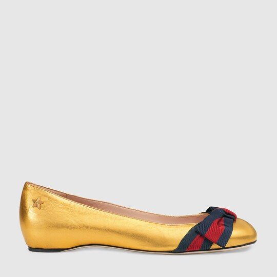 gucci ballet flats with chain