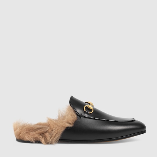 black gucci slippers women