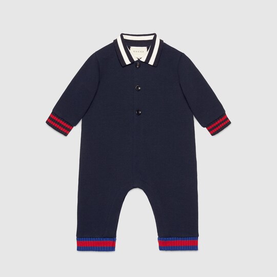 Baby cotton sleepsuit with Web - Gucci Boys' Onesies & Gift Sets ...