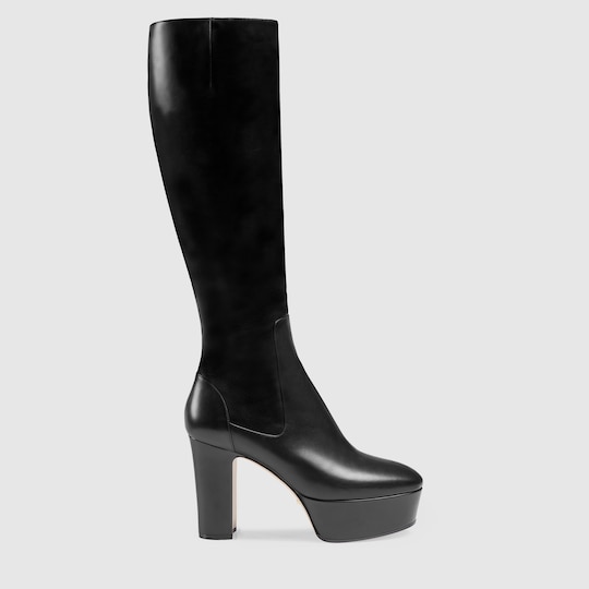 white gucci boots with fur