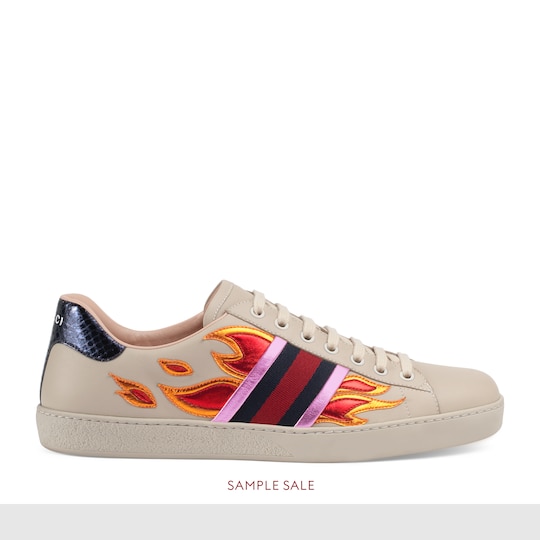 gucci flame ace sneakers