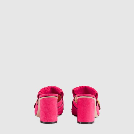 gucci mid heel slide