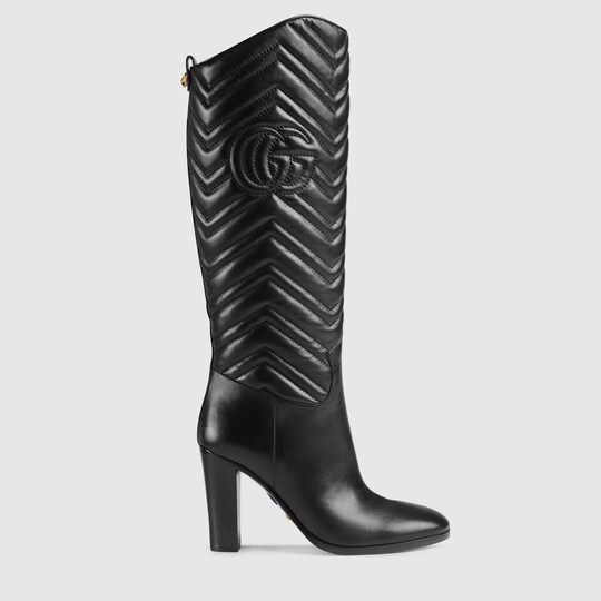 Matelassé knee boot Gucci Women's Boots & Booties 450633BKO001000