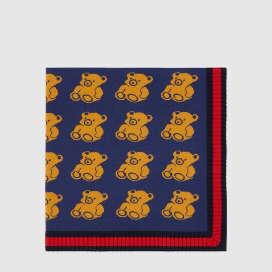 Knitted bears baby blanket Gucci Accessories 4509153K2064275