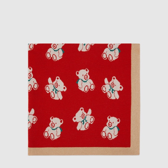 Knitted bears baby blanket Gucci Baby Blankets & Bath 4509123K6016480