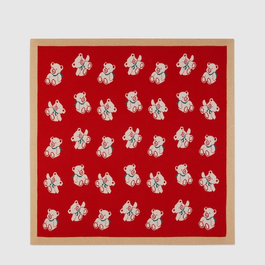 Knitted bears baby blanket Gucci Baby Blankets & Bath 4509123K6016480