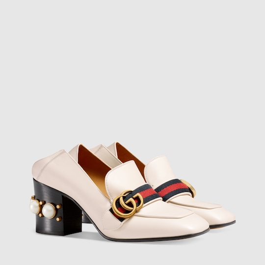 Leather midheel loafer Gucci Women's Moccasins & Loafers 425943DKHC09061