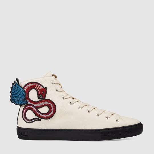 gucci silver dragon sneakers