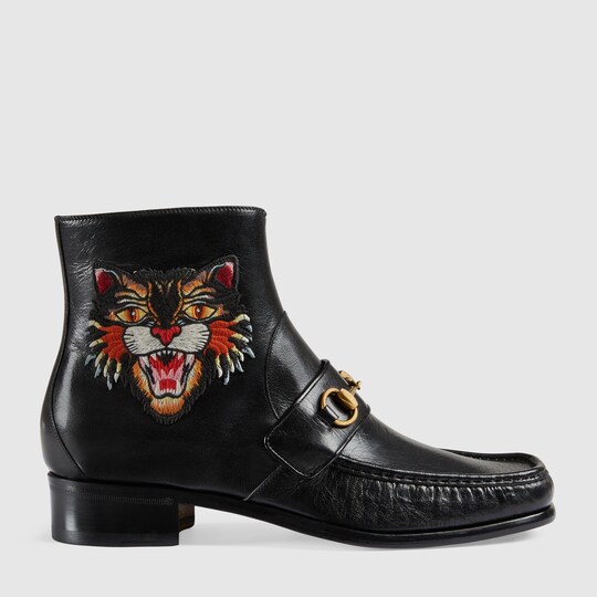 men's gucci boots with buckle