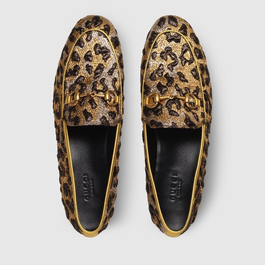 gucci leopard print loafers