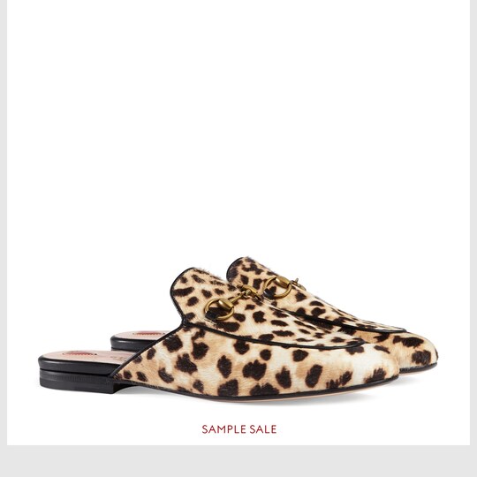 gucci leopard flats